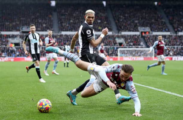 Matty Cash and Aston Villa went tumbling to defeat at Newcastle United. Picture: George Wood/Getty Images.