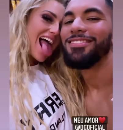 Douglas Luiz and Alisha Lehmann share a loved up picture on their Instagram stories for Valentine’s Day 