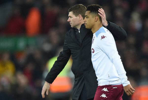 Steven Gerrard appears to be the perfect mentor for Jacob Ramsey. Picture: Oli Scarff/AFP via Getty Images.