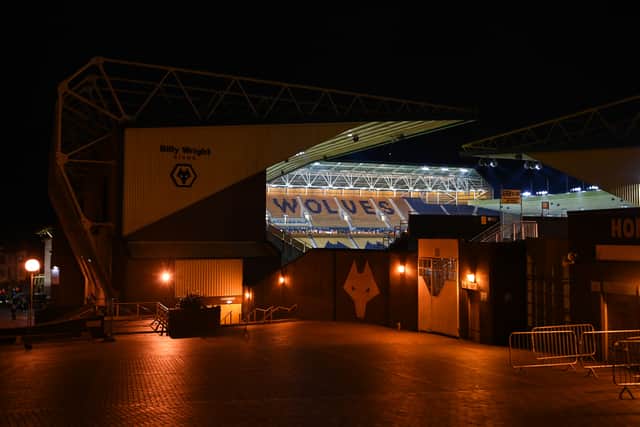  General view outside Molineux on February 10, 2022 in Wolverhampton, England. (Photo by Shaun Botterill/Getty Images)