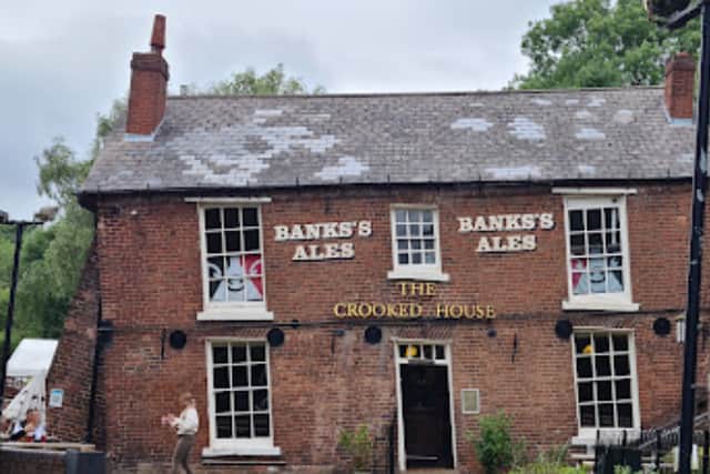 The Crooked House pub in Himley, Dudley