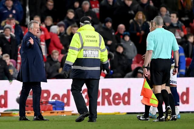 Chris Wilder the Middlesbrough manager reacts during the Sky Bet Championship match between Middlesbrough and West Bromwich Albion at Riverside Stadium