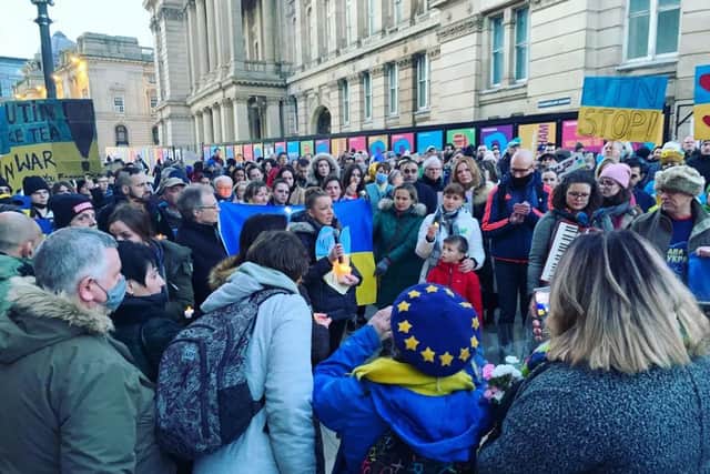 Hundreds attended the vigil yesterday evening (27 February)