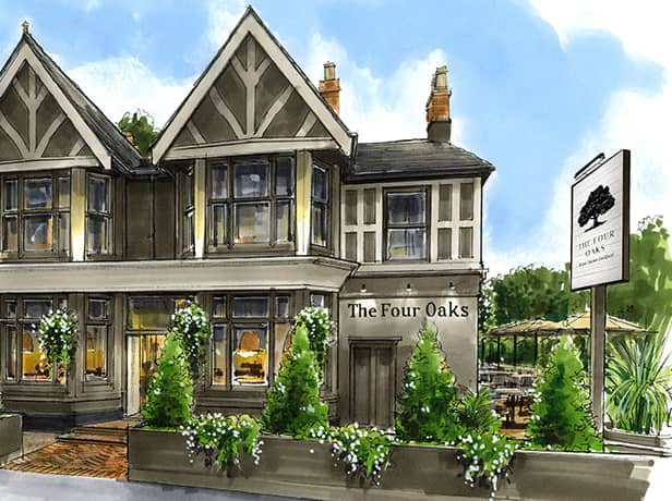 An artist’s impression of the new-look pub.