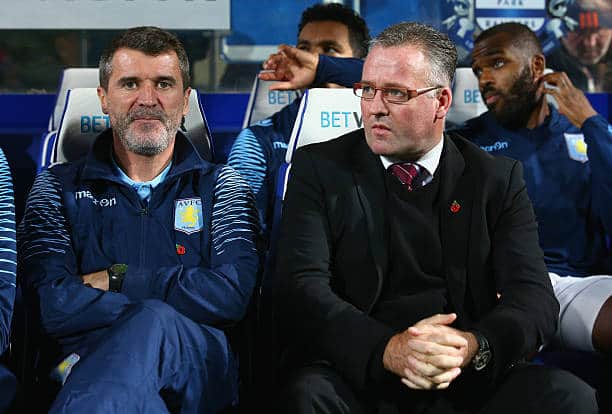 Roy Keane alongside Paul Lambert in the dugout. Picture: Ian Walton/Getty Images.