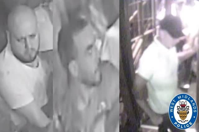 Police want to speak to these three men following the attack