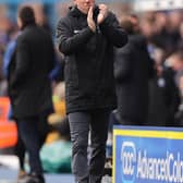 Blues boss Lee Bowyer acknowledges the St Andrew’s faithful on Saturday. Picture: Alex Morton/Getty Images.