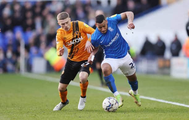 Onel Hernandez, pictured taking on Hull’s Regan Slater, was Blues’ most dangerous player. Picture: Alex Morton/Getty Images.