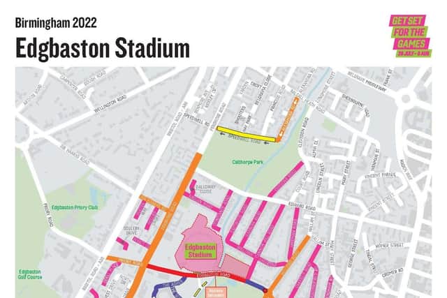 Edgbaston Stadium road closures for the Commonwealth Games
