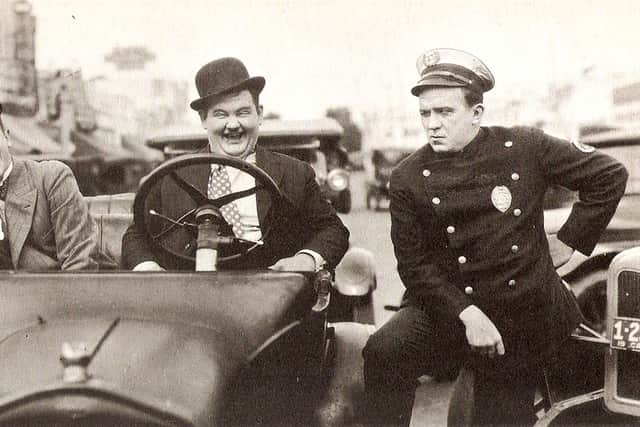 Laurel, Hardy and Edgar Kennedy in 'Leave 'em Laughing'