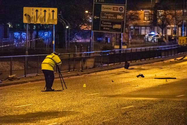 Police investigate fatal collision on the Coventry Road, near to the junction of Kings Road, in South Yardley on April 1