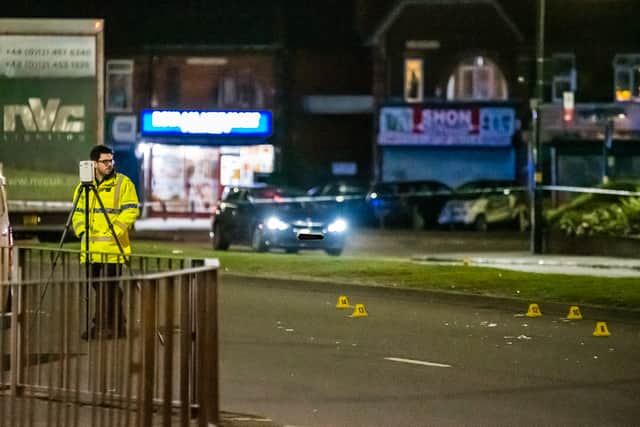 Photos from the scene in Washwood Heath Road, Ward End