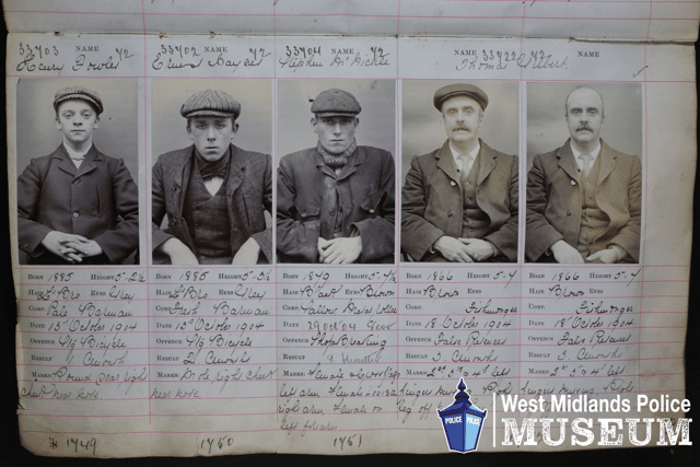 These are the mugshots of the original Peaky Blinders gang - these and other fascinating records are now on display.