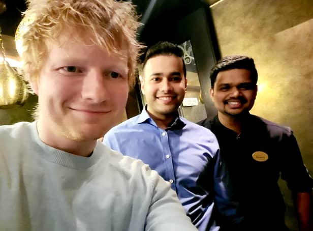 <p>Ed Sheeran plays pool at The Roost pub in Small Heath</p>