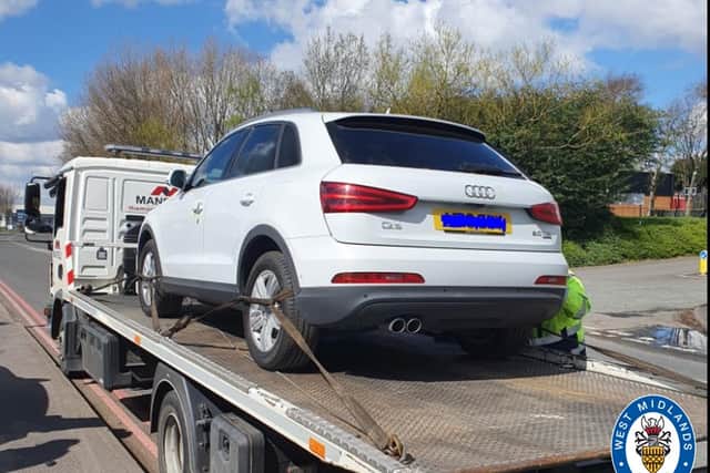 Police recovered this Audi plus two more cars for examination