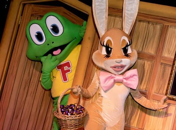 Freddo and the Caramel Bunny are welcoming families to Cadbury World in Bournville this Easter