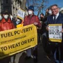 Pensioners protest over rising fuel prices at a demonstration outside Downing Street. Picture: Guy Smallman/Getty Images.