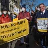 Pensioners protest over rising fuel prices at a demonstration outside Downing Street. Picture: Guy Smallman/Getty Images.