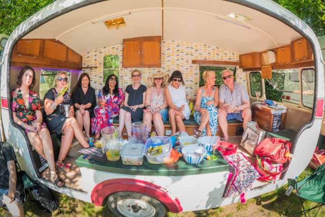 Refurbished caravans are available for hire at Moseley Folk & Arts Festival. Picture: moseleyfolk.co.uk.
