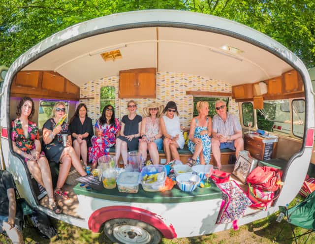 Refurbished caravans are available for hire at Moseley Folk & Arts Festival. Picture: moseleyfolk.co.uk.