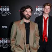 Yannis Philippakis, Jack Bevan and Jimmy Smith of Foals attend the NME Awards 2022
