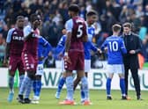 Steven Gerrard and his Villa players were satisfied with what may still turn out to be a vital point at Leicester City. Picture: Michael Regan/Getty Images.