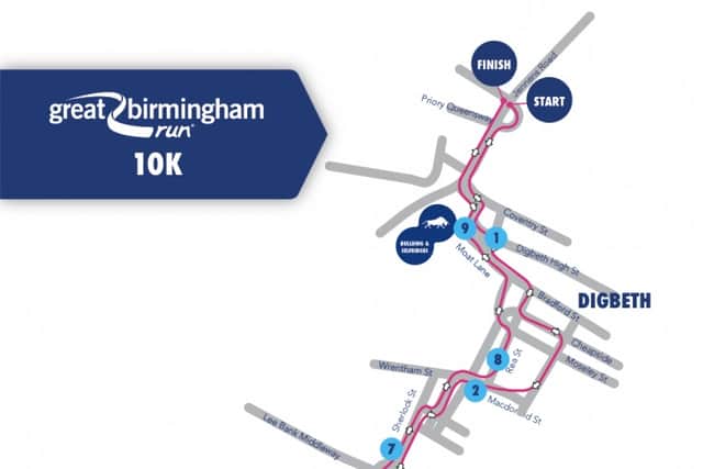 The routes for both the half-marathon and 10k.