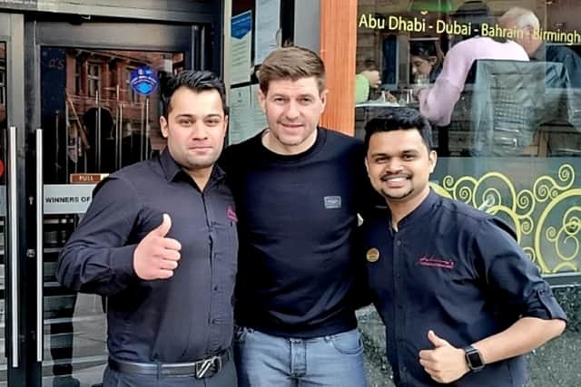 Staff at Asha’s were excited to welcome Aston Villa manager Steven Gerrard to their restaurant