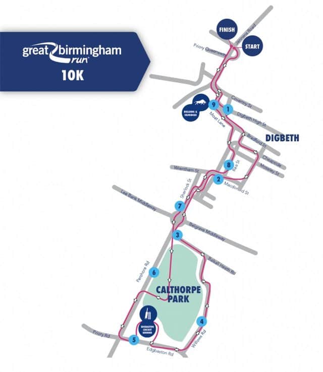 The 10k route map