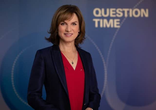 <p>BBC Question Time host, Fiona Bruce.</p>