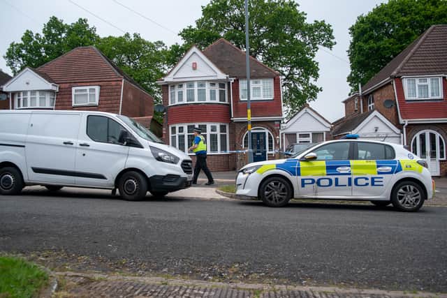 The scene in Beachburn Way, Handsworth Wood