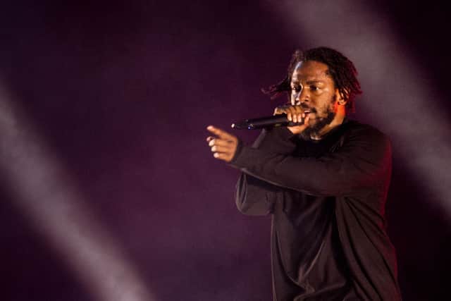 Kendrick Lamar performs during the third day of Lollapalooza Buenos Aires 2019