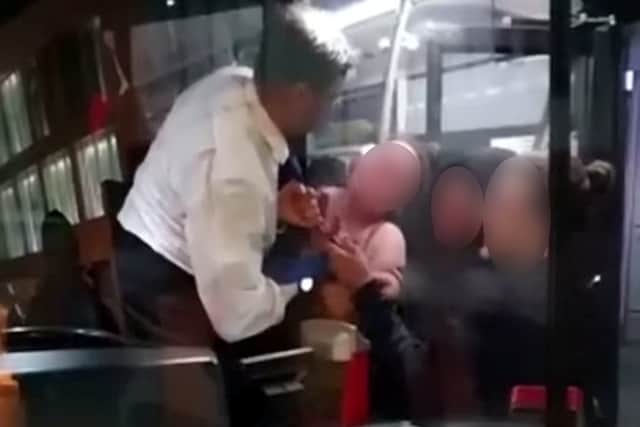 This is the shocking moment a gang of yobs viciously abused and attacked a bus driver