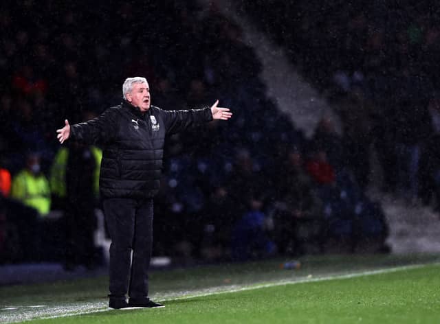Steve Bruce, Manager of West Bromwich Albion reacts during the Sky Bet Championship match between West Bromwich Albion and AFC Bournemouth at The Hawthorns on April 06, 2022 in West Bromwich, England.