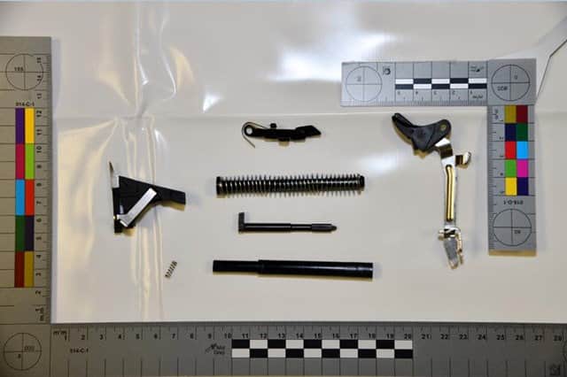 Pistol parts recovered from first parcel during investigations in to Birmingham gun supplier Haroon Iqbal