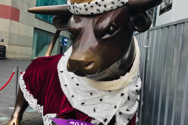 Birmingham’s Bullring Bull is celebrating the Jubilee this bank holiday!