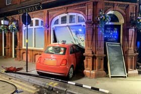 Two women had a miracle escape after suffering just minor injuries when their car lost control and ploughed through the side of Shannon’s pub in Bordesley Green