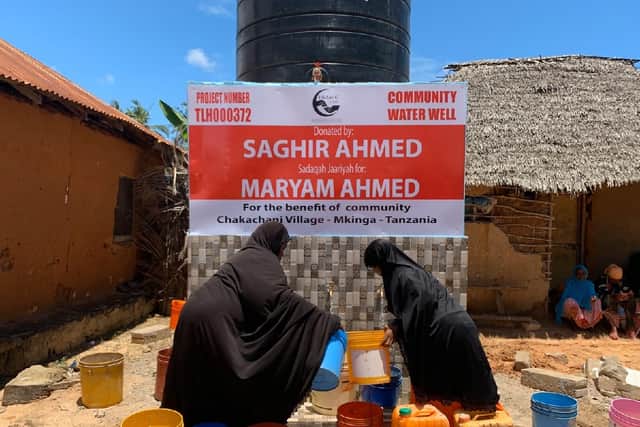 Saghir has raised over £100,000 in total to fund 10 water wells in Tanzania  