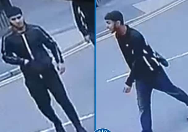 Police want to speak with these two men in connection with the incident 