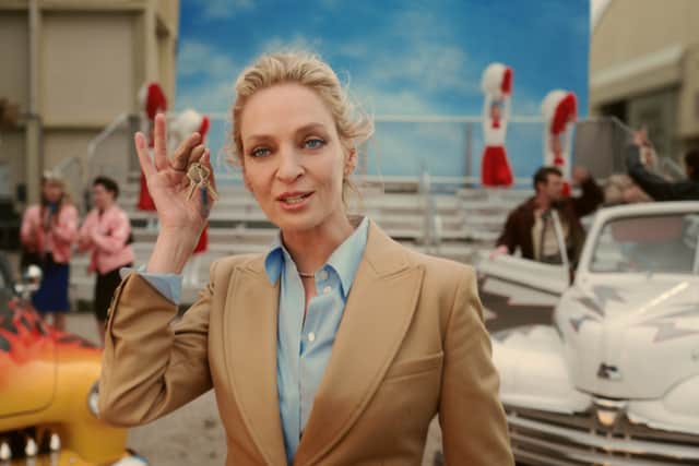 Uma Thurman (pictured) , Jack Whitehall and Naomie Harris have also teamed up to create a star-studded film for Paramount+ launch in Hollywood, Birmingham