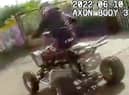 Dramatic footage of a quad bike being driven at a PCSO, injuring his knee, on Ivy Road in Handsworth, Birmingham