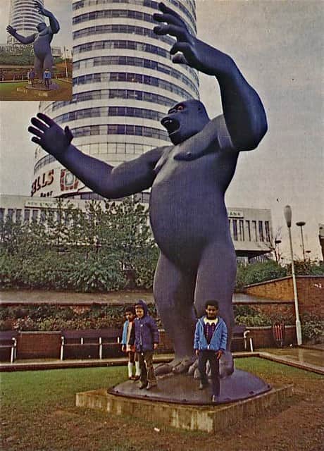 King Kong in Mazoni Gardens at the Bull Ring in Birmingham in 1972