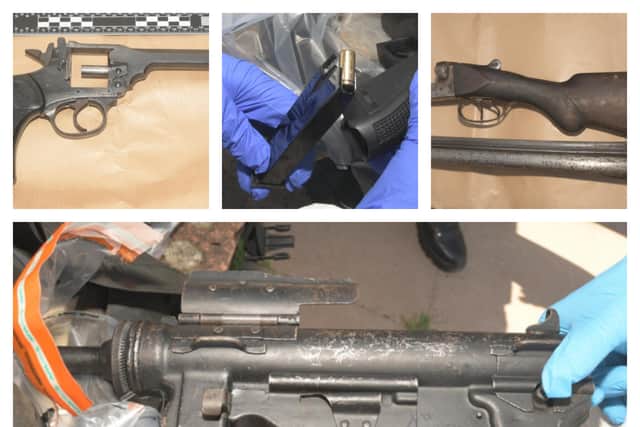 Weapons found at the home of Azim and Noweed Hussain in Small Heath