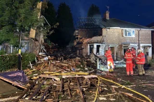 House explosion at Dulwich Road, Kingstanding, Birmingham