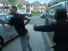 Shocking moment a man attacked by a gang outside homes in Erdington in Birmingham