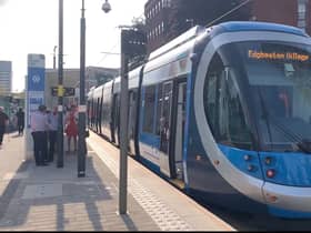 The West Midlands Metro service opens on Broad Street