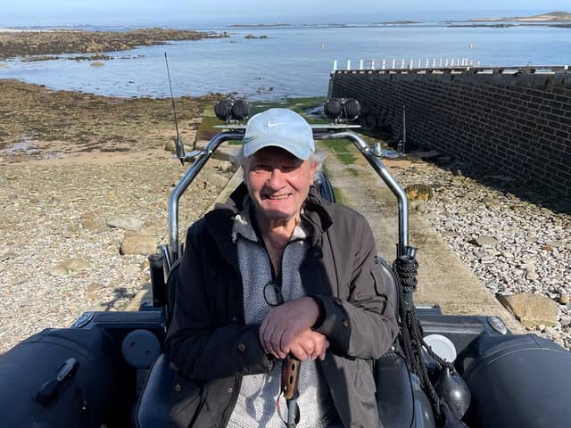 John Chatterton, from Moseley, Birmingham. heading from Herm to Jethou, Channel Islands