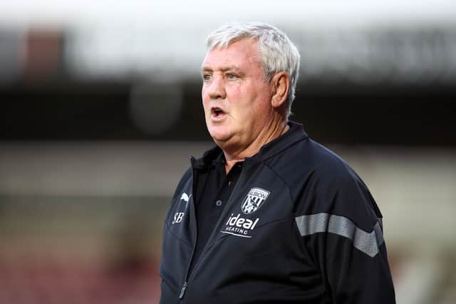 West Bromwich Albion Manager Steve Bruce looks on during the Pre-Season Friendly match between Northampton Town and West Bromwich Albion
