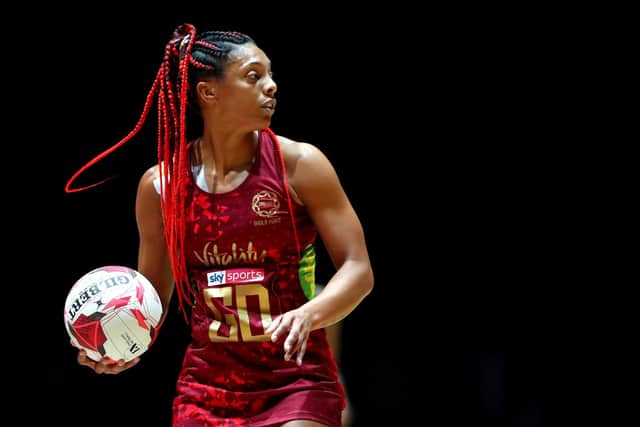Stacey Francis-Beyman, representing Team England in Netball at the 2022 Commonwealth Games.