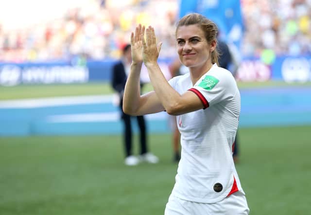 Karen Carney of England in 2019 at FIFA World Cup
